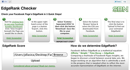 EdgeRank-Checker