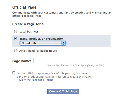 Create a Facebook page