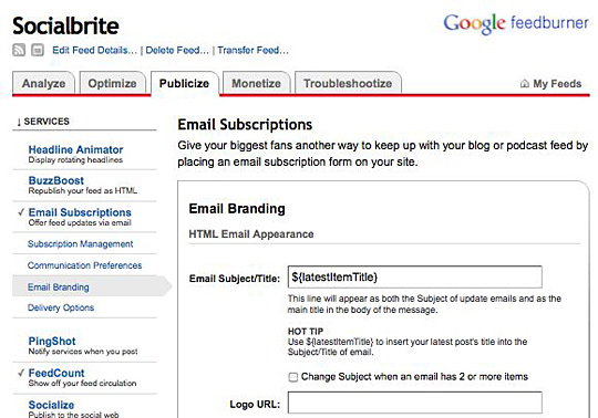 Feedburner-feed-Socialbrite