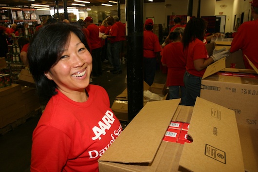 AARP foodbank volunteer