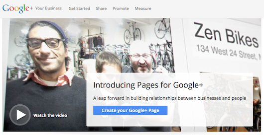 Google Plus pages