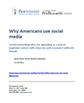 Why Americans Use Social Media