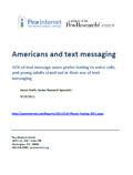 Americans and text messaging