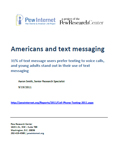 Americans and text messaging