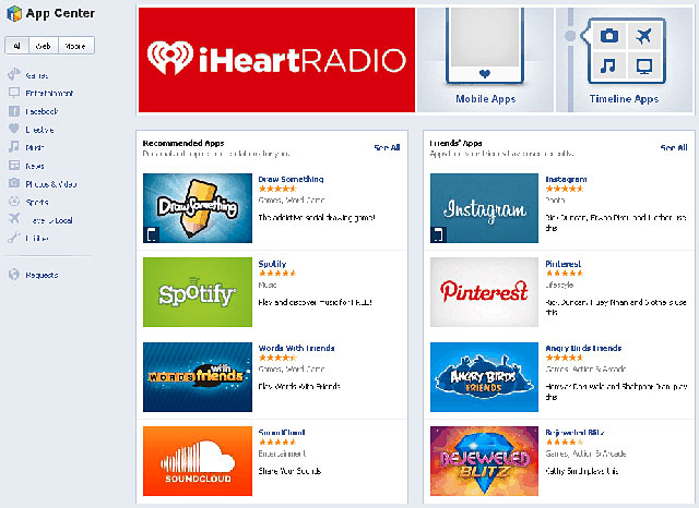 facebook-app-center