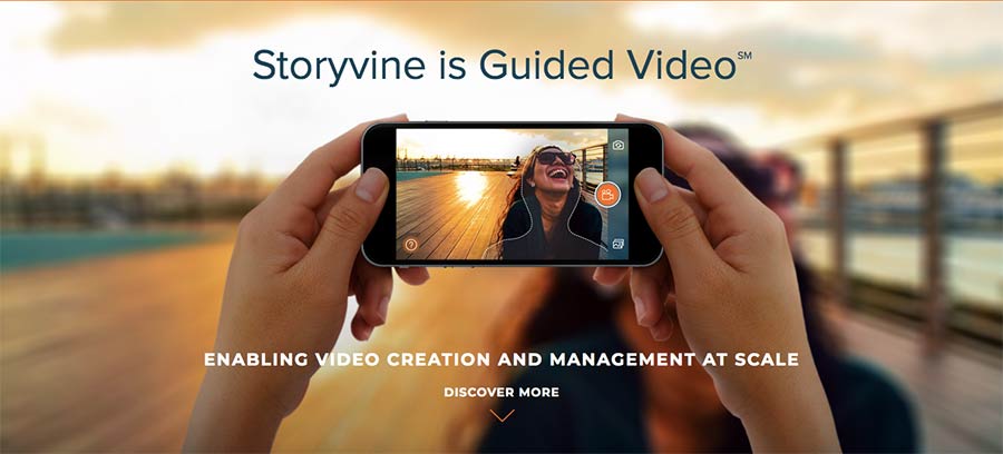 A screenshot from Storyvine, the guided video service.